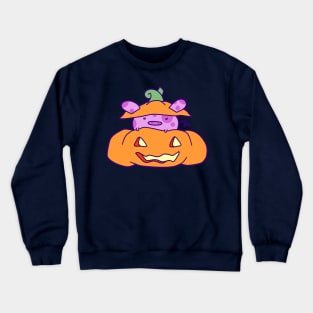 Halloween Pumpkin Pig Crewneck Sweatshirt